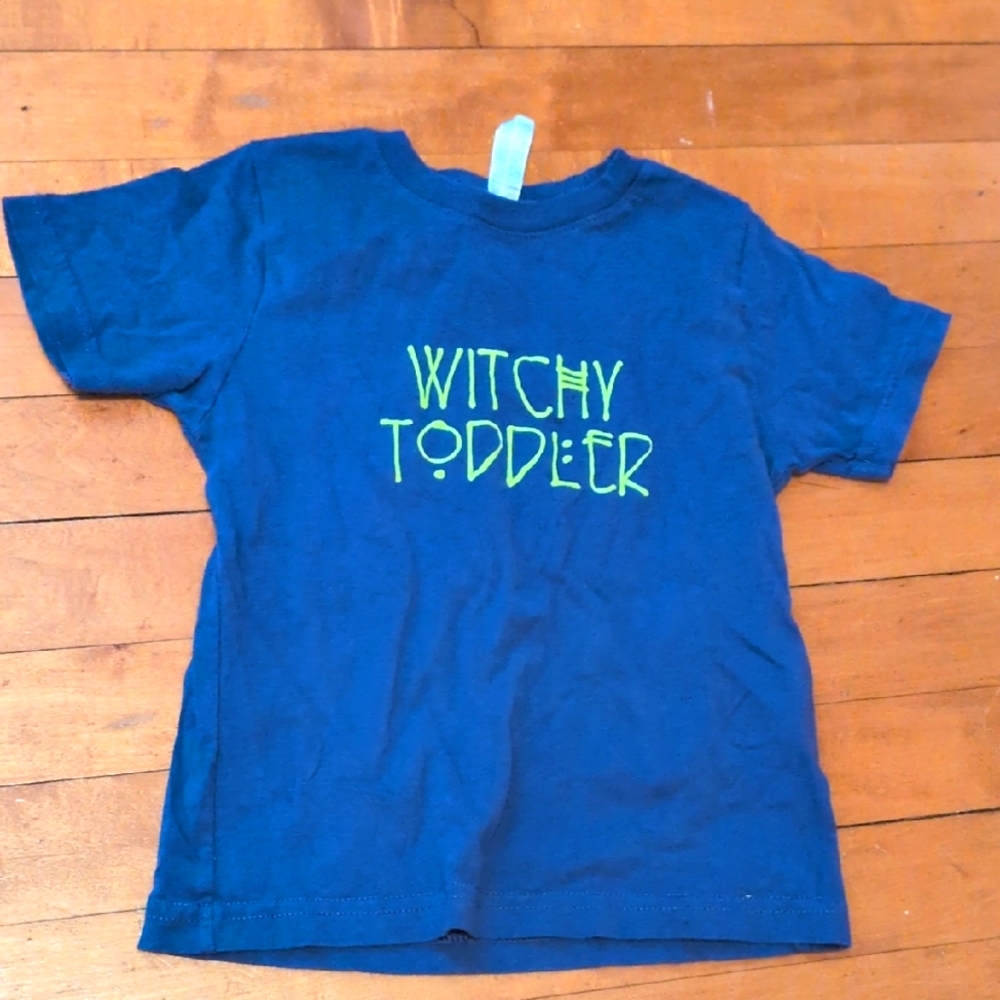 Purple Halloween Witchy Toddler Tee Sz 3T